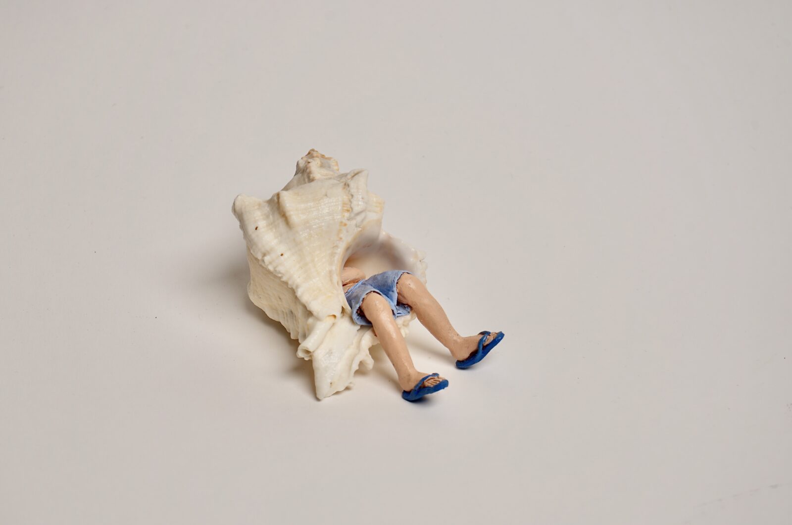 fille dans un coquillage
